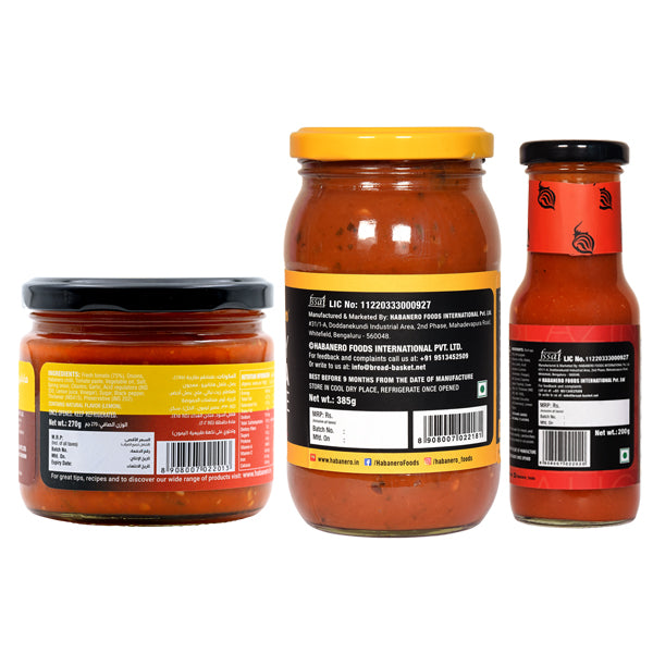 Peri Peri Sauce, Spicy Salsa & Spicy Pasta Sauce l 855G