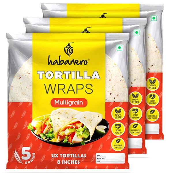 Multigrain Tortilla Wraps 8 Inches