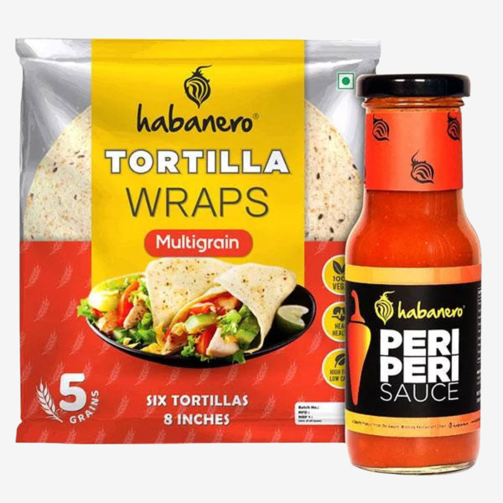 Multigrain Tortilla Wraps Pack of 1 + Peri Peri Sauce