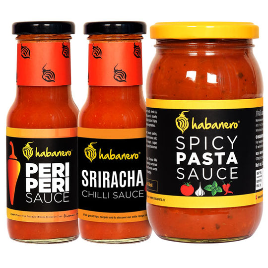 Sriracha Sauce, Peri Peri Sauce & Spicy Pasta Sauce l 770G