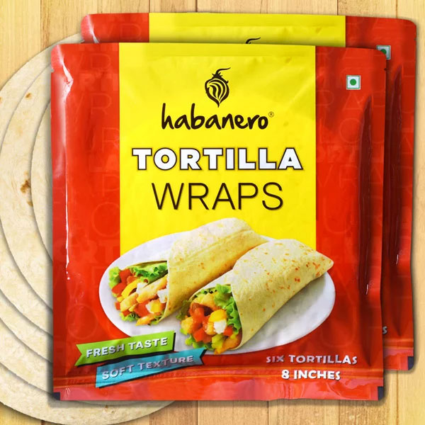 Tortilla Wraps 8 Inches l Pack of 2