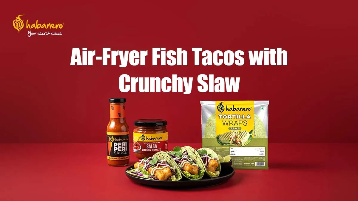 15-Minute Air Fryer Fish Tacos with Crunchy Slaw