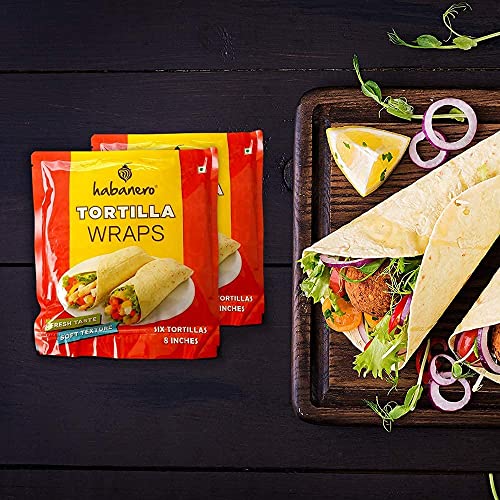 Habanero Tortilla Wrap 3-in-1 Combo Pack | Fresh Taste & Soft Texture l Best for Burrito,Wraps,Tacos,Samosas, Shawarmas & Rolls l Ready to Eat Healthy FoodlEnjoy this combo with mozzarella cheese or butter|996G