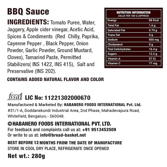 Spicy Barbecue Sauce - 280g | Flavorful BBQ Sauce