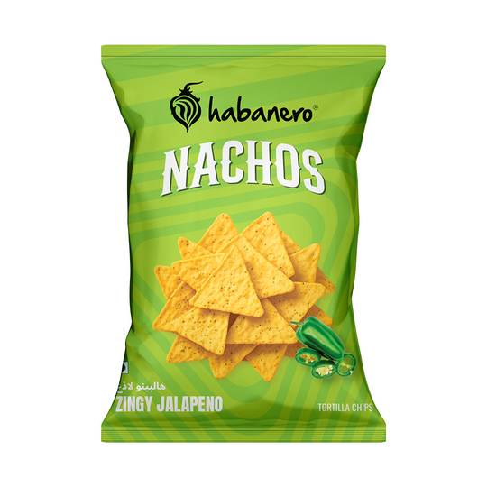 Habanero Zingy Jalapeño Nachos | Crunchy Corn Chips with Spicy Jalapeño Flavour | Gluten-Free Snack | 70g