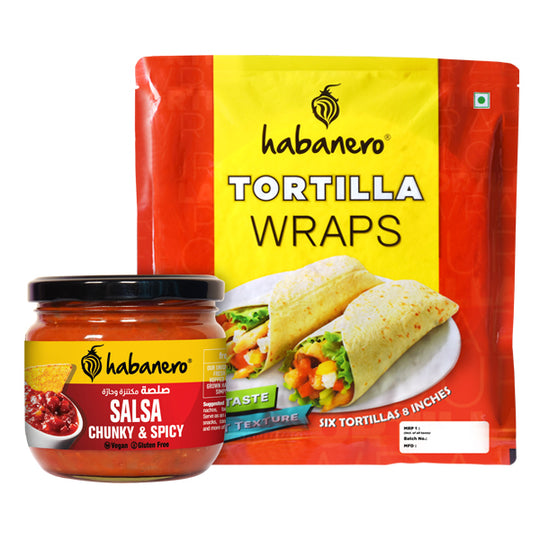 Habanero's Tortilla Wraps & Spicy Salsa Combo!