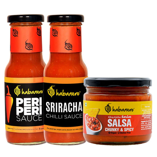 Tomato Salsa, Peri Peri and Sriracha Chilli Sauce l 655G