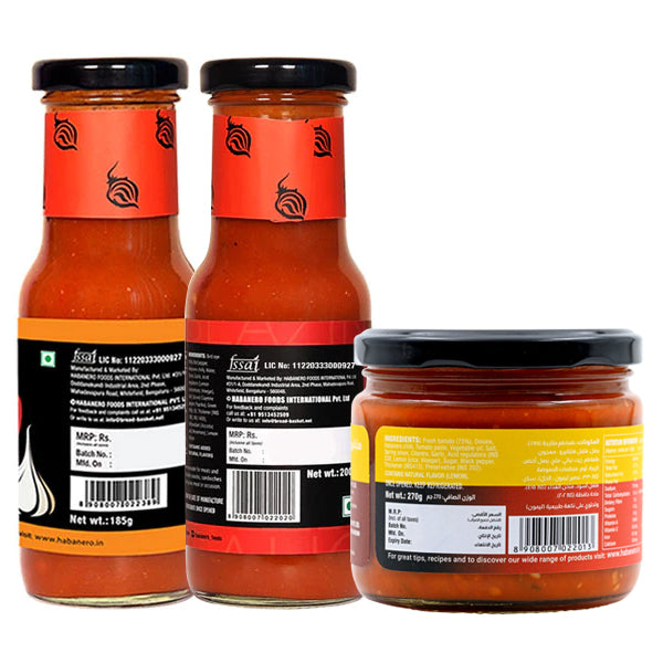 Tomato Salsa, Peri Peri and Sriracha Chilli Sauce l 655G