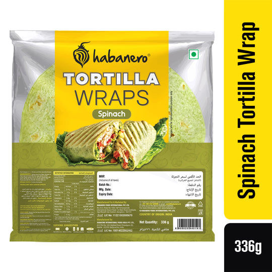 Habanero Spinach Tortilla Wrap | 336g