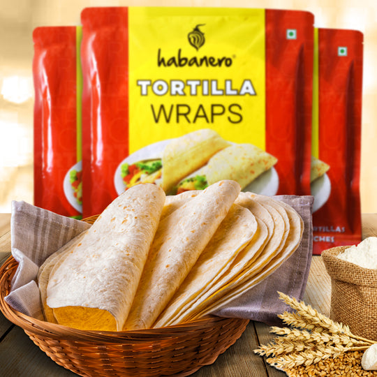 Tortilla Wrap 5-in-1 Combo Pack | Fresh Taste & Soft Texture l Best for Burrito,Wraps,Tacos,Samosas, Shawarmas & Rolls l Ready to Eat|1656Gm