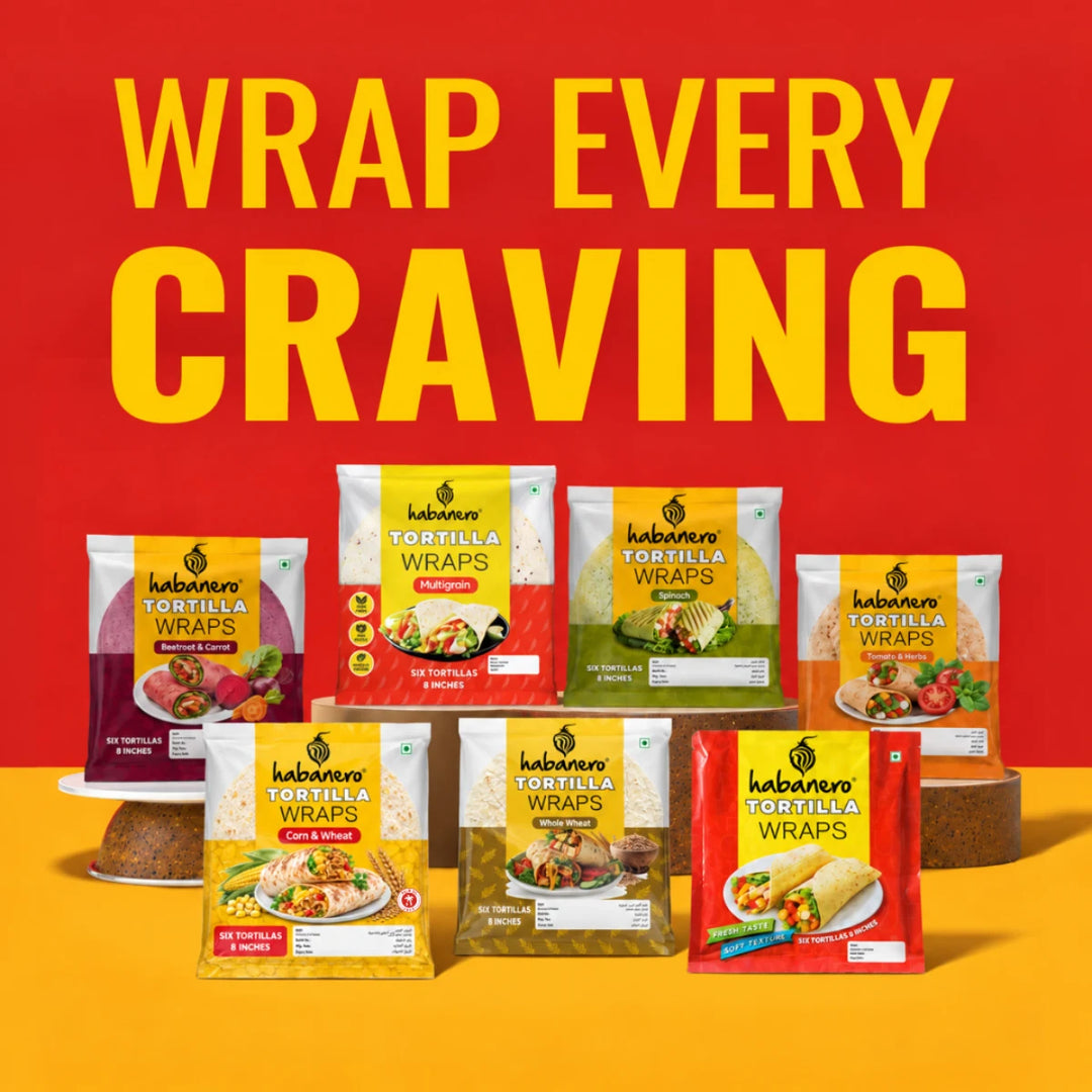 Corn & Wheat Tortilla Wraps | 6 Tortillas | 8 Inches | 348g
