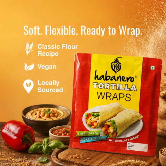 Flour Tortilla Wraps | 6 Tortillas | 8 Inches | 330g