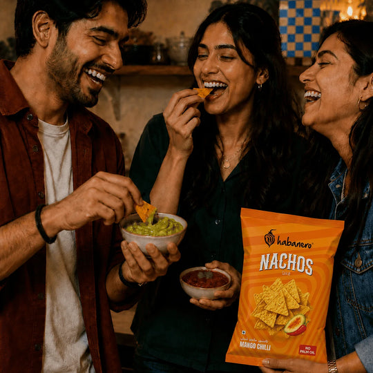Habanero Mango Chilli Nachos | Crunchy Corn Chips with Sweet & Spicy Mango Chilli Flavour | Gluten-Free Snack | 70g