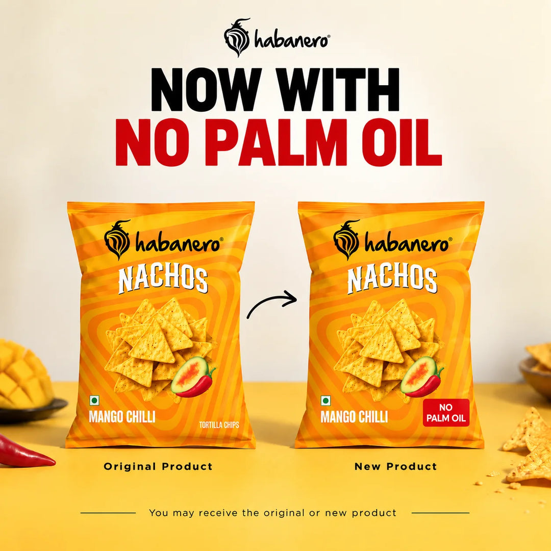 Habanero Mango Chilli Nachos | Crunchy Corn Chips with Sweet & Spicy Mango Chilli Flavour | Gluten-Free Snack | 70g