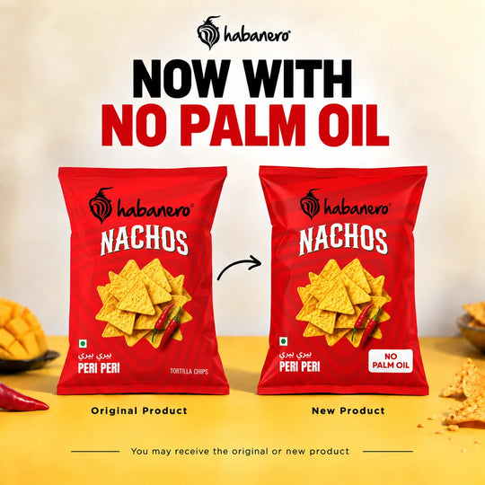 Habanero Peri Peri Nachos (Pack of 4) | Crunchy Corn Chips with Spicy Peri Peri Flavour | Gluten-Free Snack | 280g