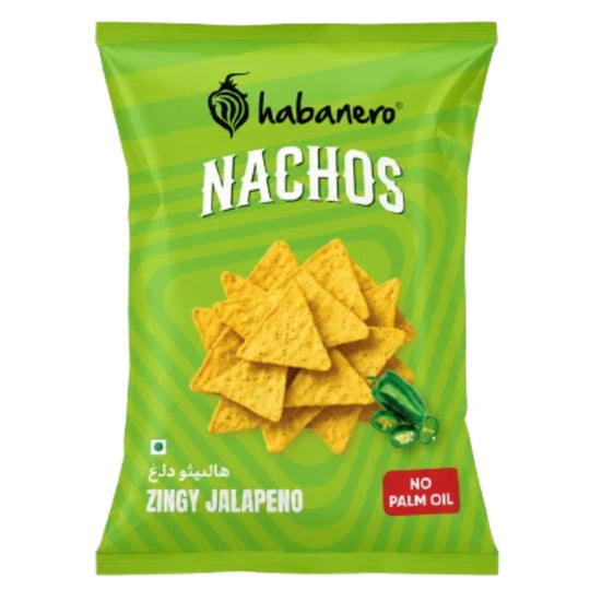 Habanero Zingy Jalapeño Nachos | Crunchy Corn Chips with Spicy Jalapeño Flavour | 70g
