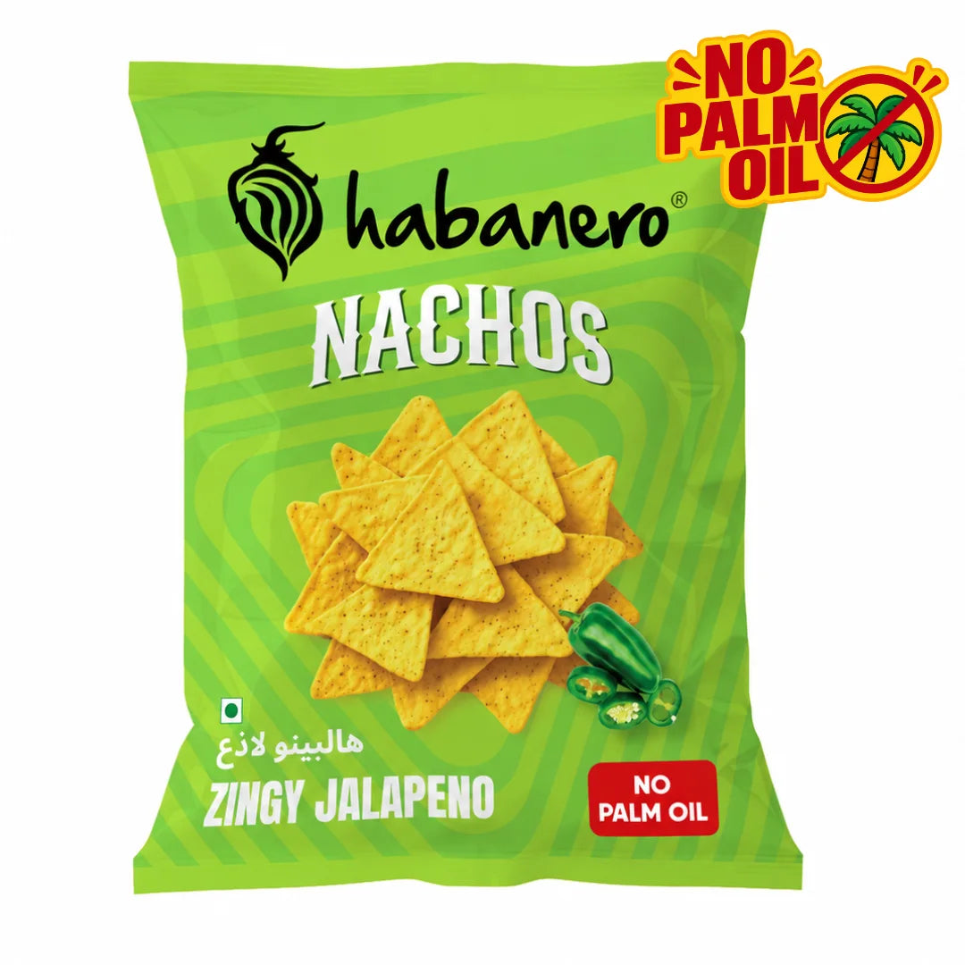 Habanero Zingy Jalapeño Nachos | Crunchy Corn Chips with Spicy Jalapeño Flavour | 70g