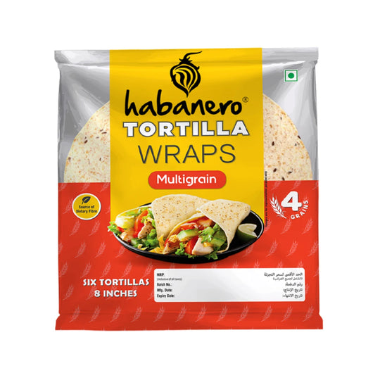 Multigrain Tortilla Wraps | 6 Tortillas | 8 Inches | 330g