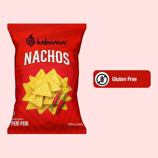 Habanero Peri Peri Nachos | Crunchy Corn Chips with Spicy Peri Peri Flavour | Gluten-Free Snack | 70g