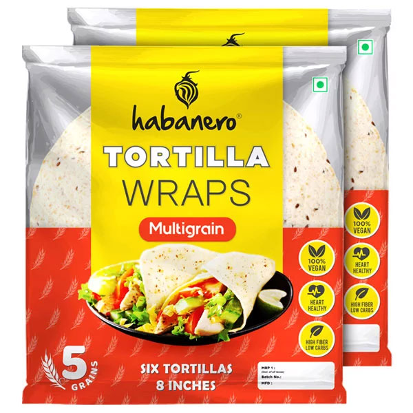 Multigrain Tortilla Wraps 8 Inches