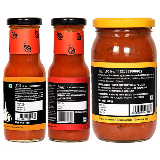 Sriracha Sauce, Peri Peri Sauce & Spicy Pasta Sauce l 770G