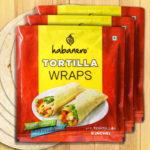 Tortilla Wraps 8 Inches l Pack of 3
