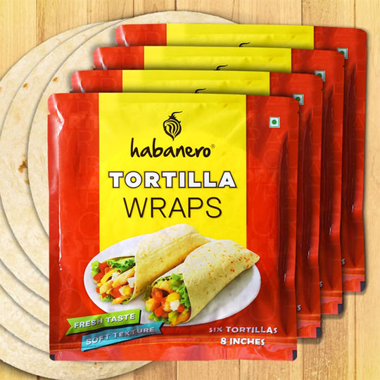 Tortilla Wraps 8 Inches l Pack of 4